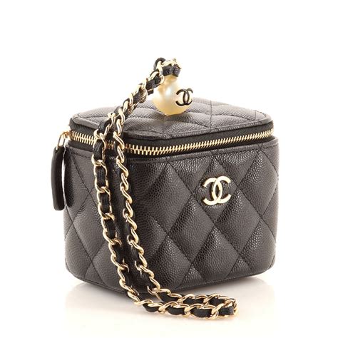 chanel vanity case with classic chain|Chanel vanity case original.